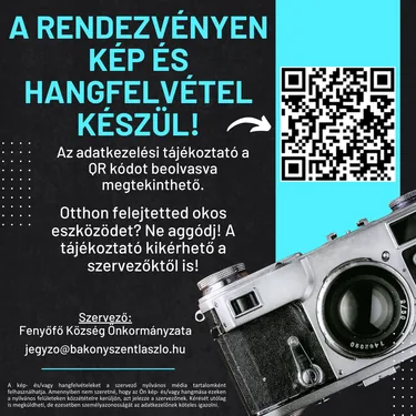 Nyilvános rendezvényekhez tartozó adatkezelési tájékoztató