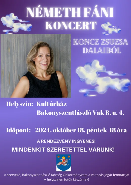 'Németh Fáni koncert Bakonyszentlászlón' cikk borítóképe
